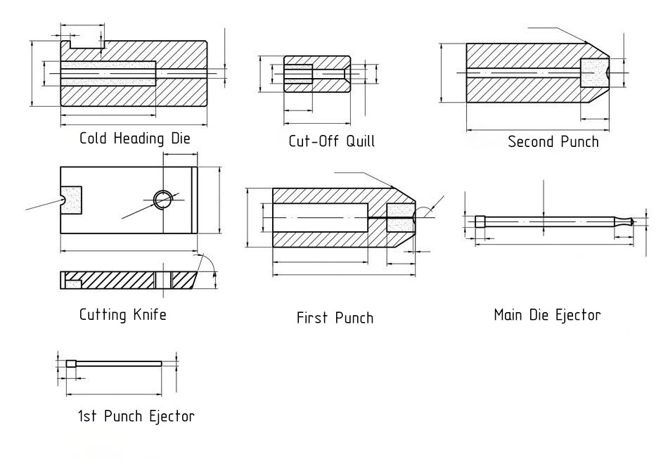 order-made cold heading machine tools
