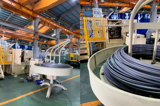 cold heading machines in the production workshop 