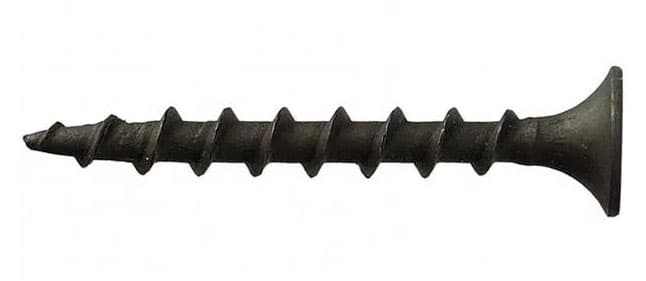 Screw with countersunk flat head and single-start thread