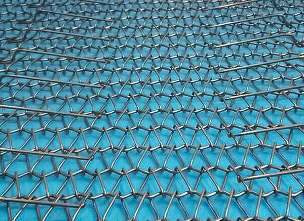 flat heat-resistant conveyor belt with special weaves for continuous furnaces