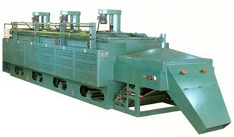 Continuous furnace for blackening of metalware