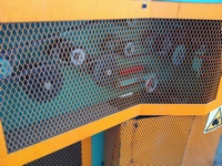 Protective shields of chain transfer conveyor belt