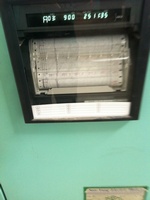 Recording instrument records changes in temperature in the hardening and tempering furnaces