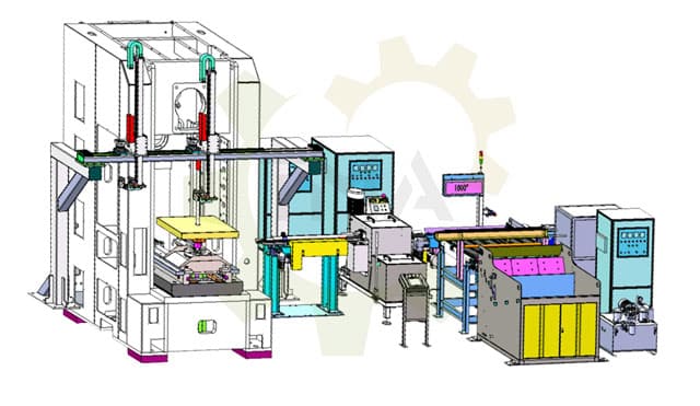 Automatic bolt hot forging line