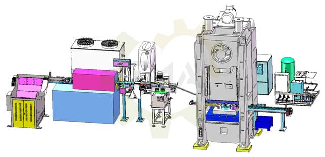 Automatic nut hot forging line