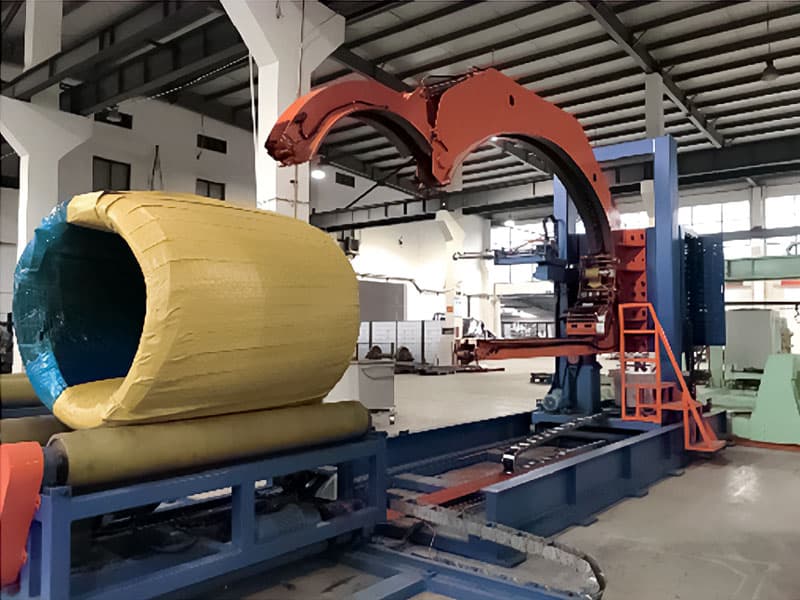 wide wire coil wrapping machine