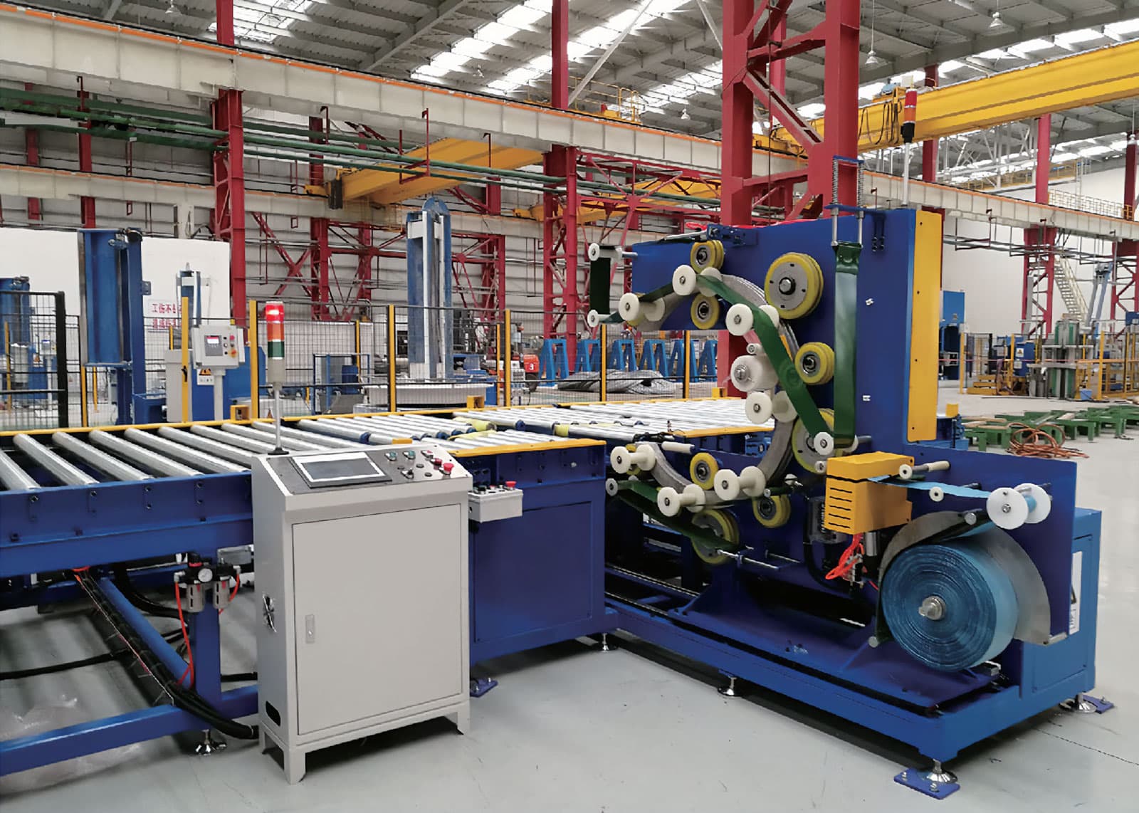 horizontal wire coil packing line