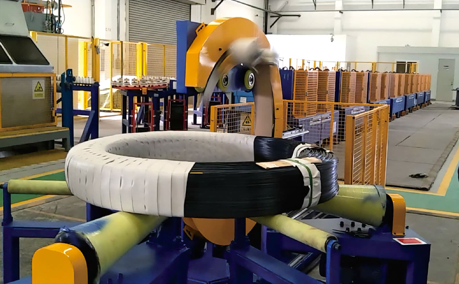 steel wire wrapping machine