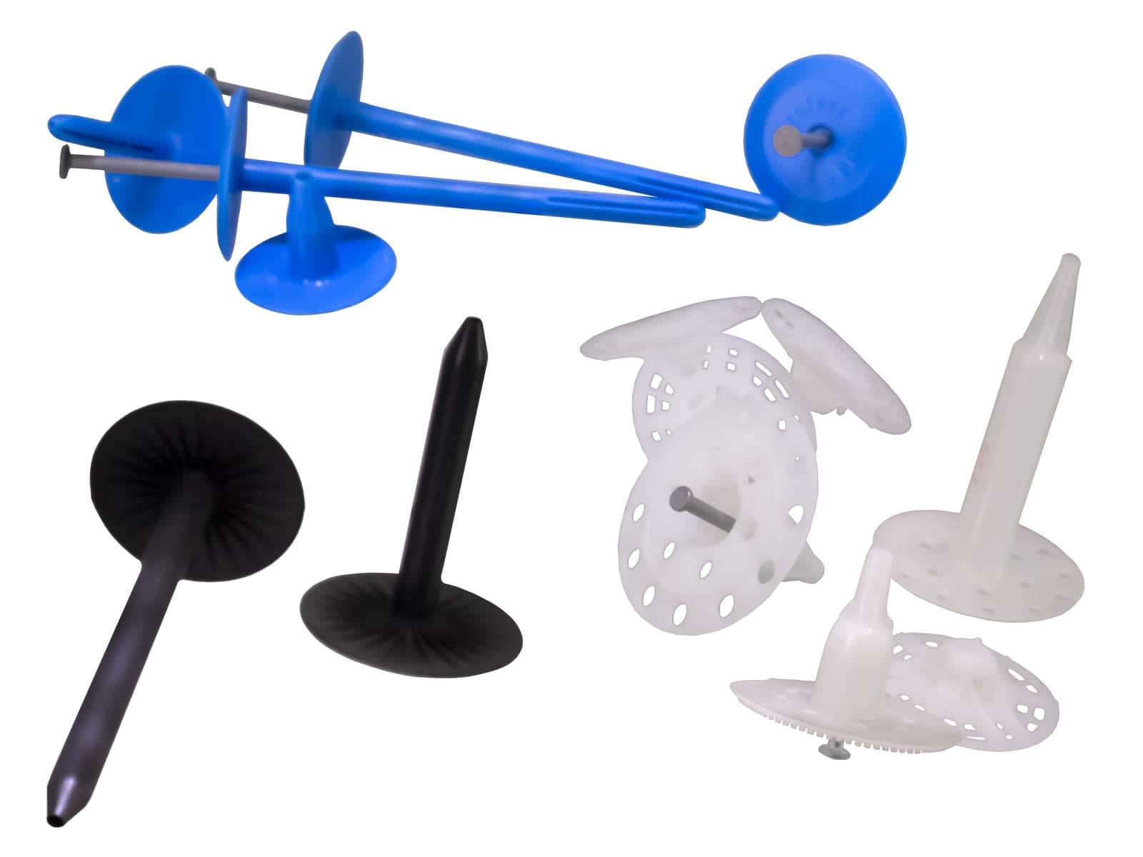 polymer disk-shaped dowel with metal nail