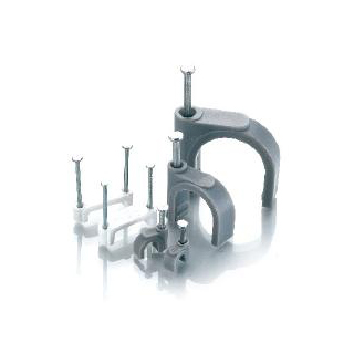 Equipment for the assembly of clamps for cable and water pipes