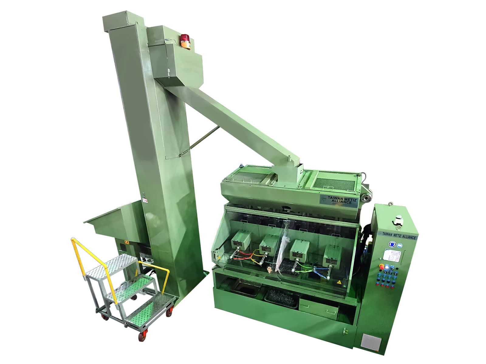 nut thread rolling machine RNT series with loading conveyor