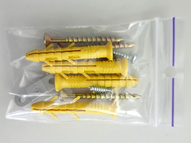 piece packing of fasteners