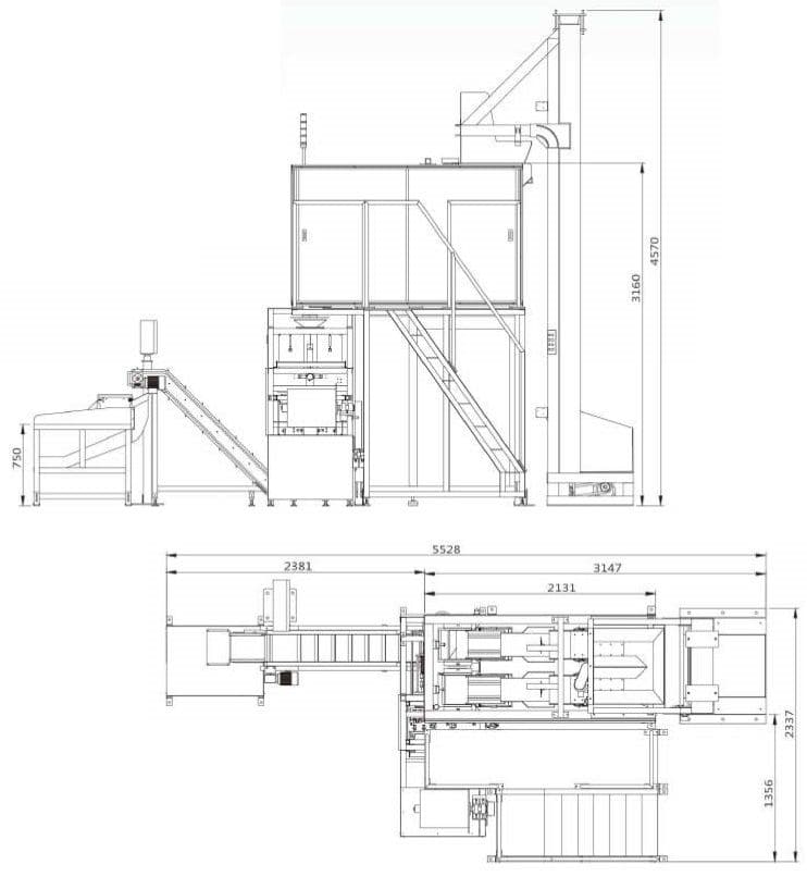 plastic bag fill-in type packaging equipment